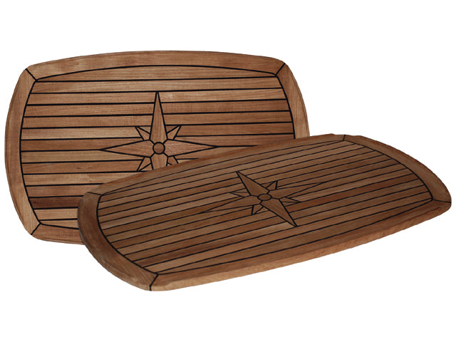 Teak tafelblad / Half Ellipps