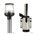 360° Uittrekbare led-paal met zwarte plastic lamp - 60cm