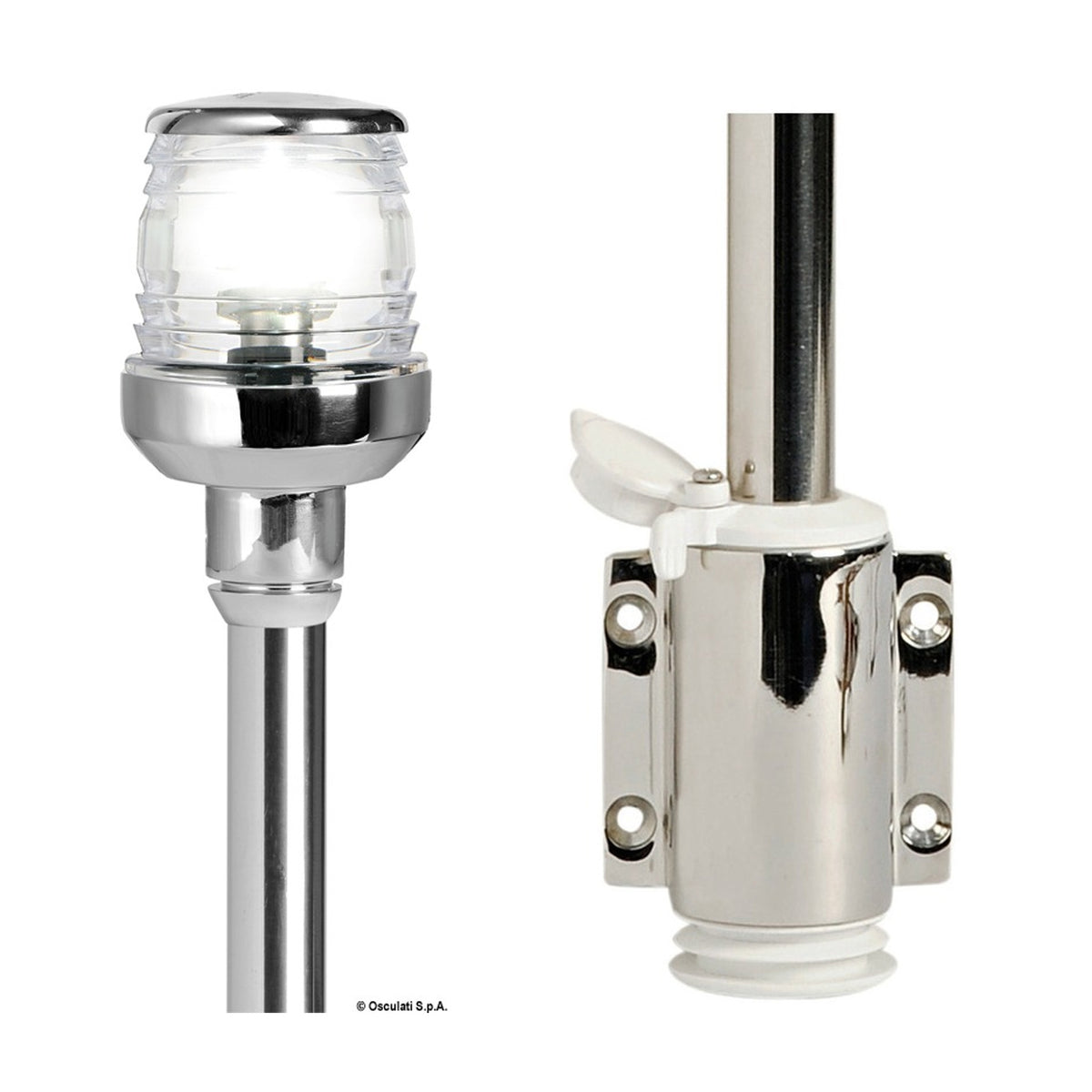 360° Uittrekbare paal met SS LED-lamp - 100cm