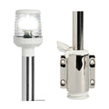 360° Uittrekbare paal met witte plastic LED-lamp - 60cm