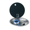 allpa Gaskomfoor rond met 1-pits gas inbouw met glasplaat, Ø340x80mm