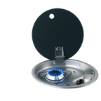 allpa Gaskomfoor rond met 1-pits gas inbouw met glasplaat, Ø340x80mm