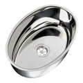 allpa RVS spoelbak, ovaal, 385x265x130mm