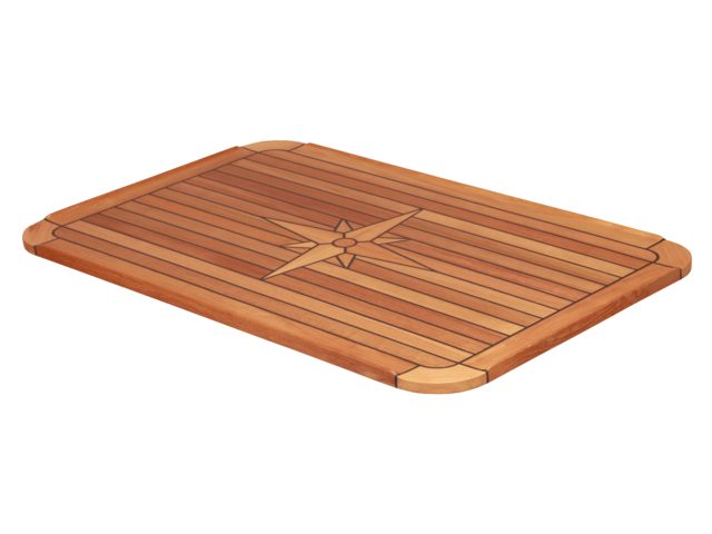Teak tafelblad / Soft Square