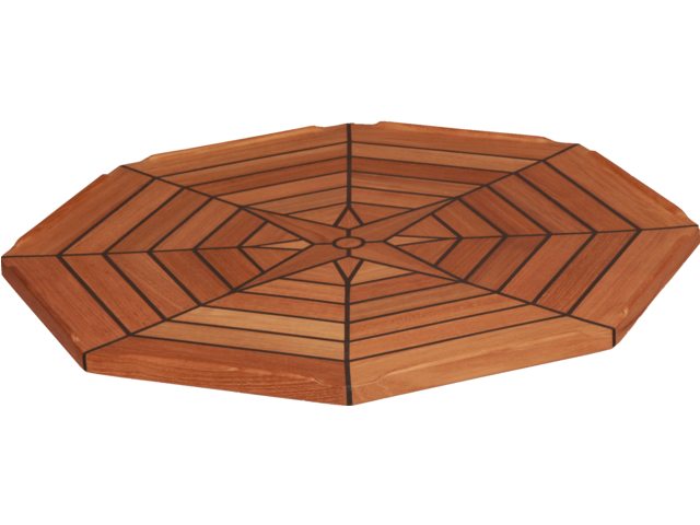 Teak tafelblad / Eight