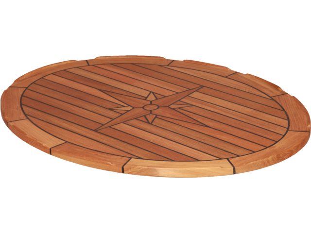 Teak tafelblad / Ellipps