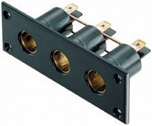 3-weg inbouwstopcontact DIN / 12 volt