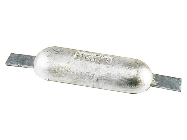 Aluminium anode met stalen lasstrip